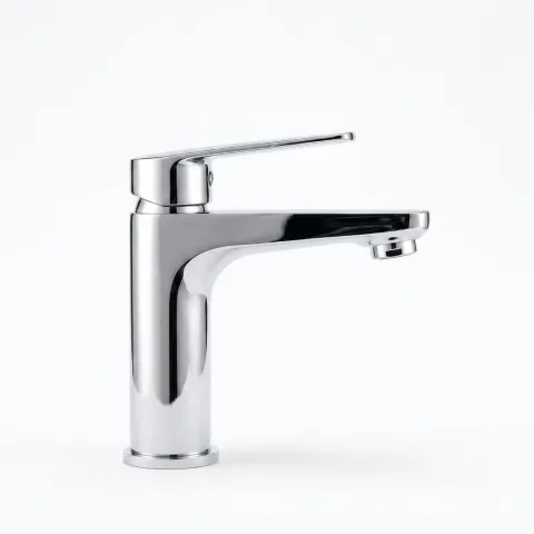 Vòi rửa Lavabo, vòi rửa Tay Trắng Mạ Crôm 20cm TV-8016