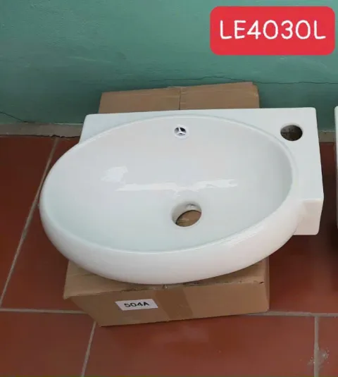 Chậu rửa mặt lavabo, chậu góc trái LE403L