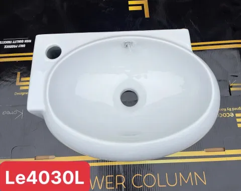 Chậu rửa mặt lavabo, chậu góc Phải LE403R