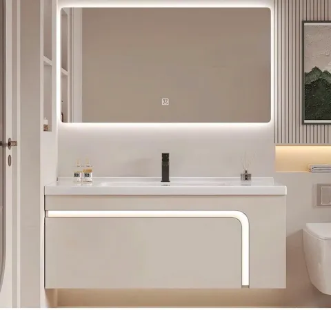 Bộ Tủ chậu lavabo cao cấp PVC chống nước size 80*48 (TC04)