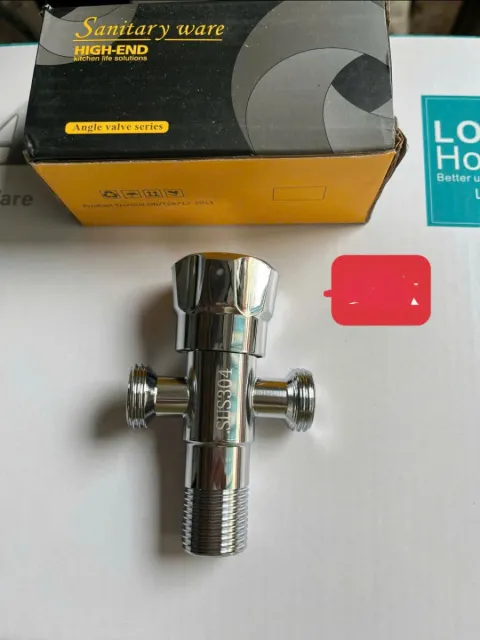 Van chữ T chia nước vòi sịt và bệt inox 304