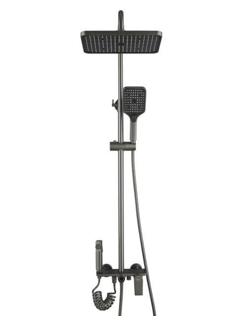 Bộ sen cây tắm đứng nóng lạnh TCARE -le 033Q màu xám