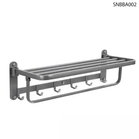 Giàn vắt khăn nhà tắm nhà vệ sinh INOX 304 Màu xám