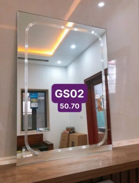 Gương nhà tắm phôi bỉ, mạ 8 lướp kích thước 50*70 cm