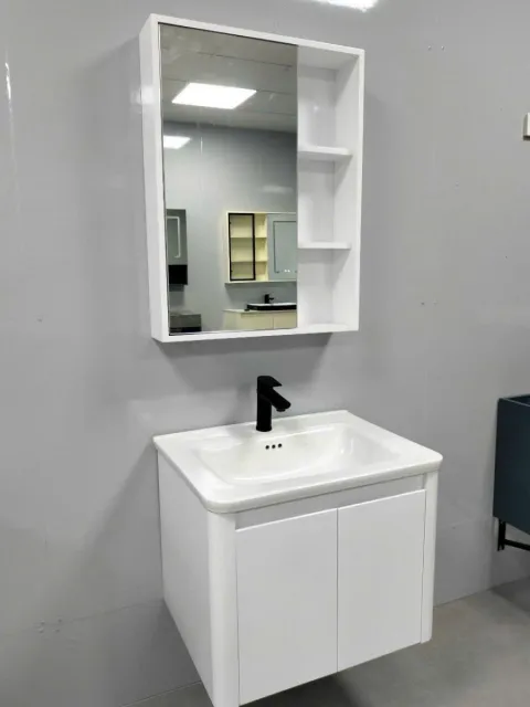 Bộ Tủ chậu lavabo cao cấp PVC chống nước size 60*48 (TC60-01)