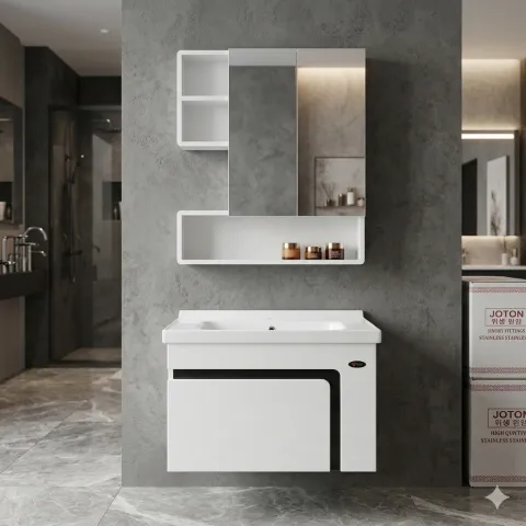 Bộ Tủ chậu lavabo cao cấp PVC chống nước size 60*48 (TC60-06)