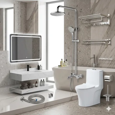 Combo thiết bị vệ sinh nhà tắm TCARE TCB-9029