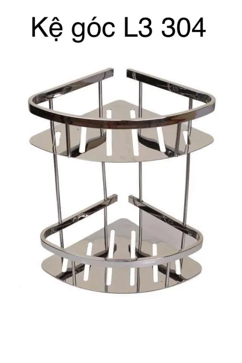 Bộ phụ kiện nhà tắm, kệ góc inox 304