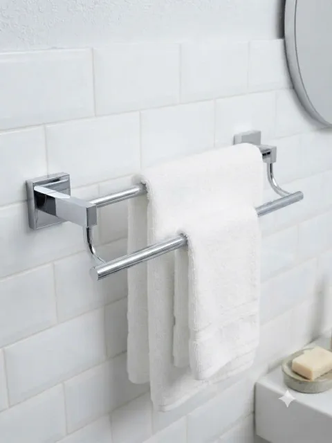Giá treo khăn mặt 2 tầng inox 304 