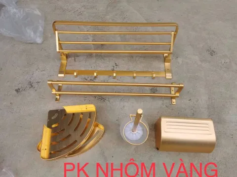 Bộ phụ kiện nhà tắm 6 MÓN, phụ kiện vàng