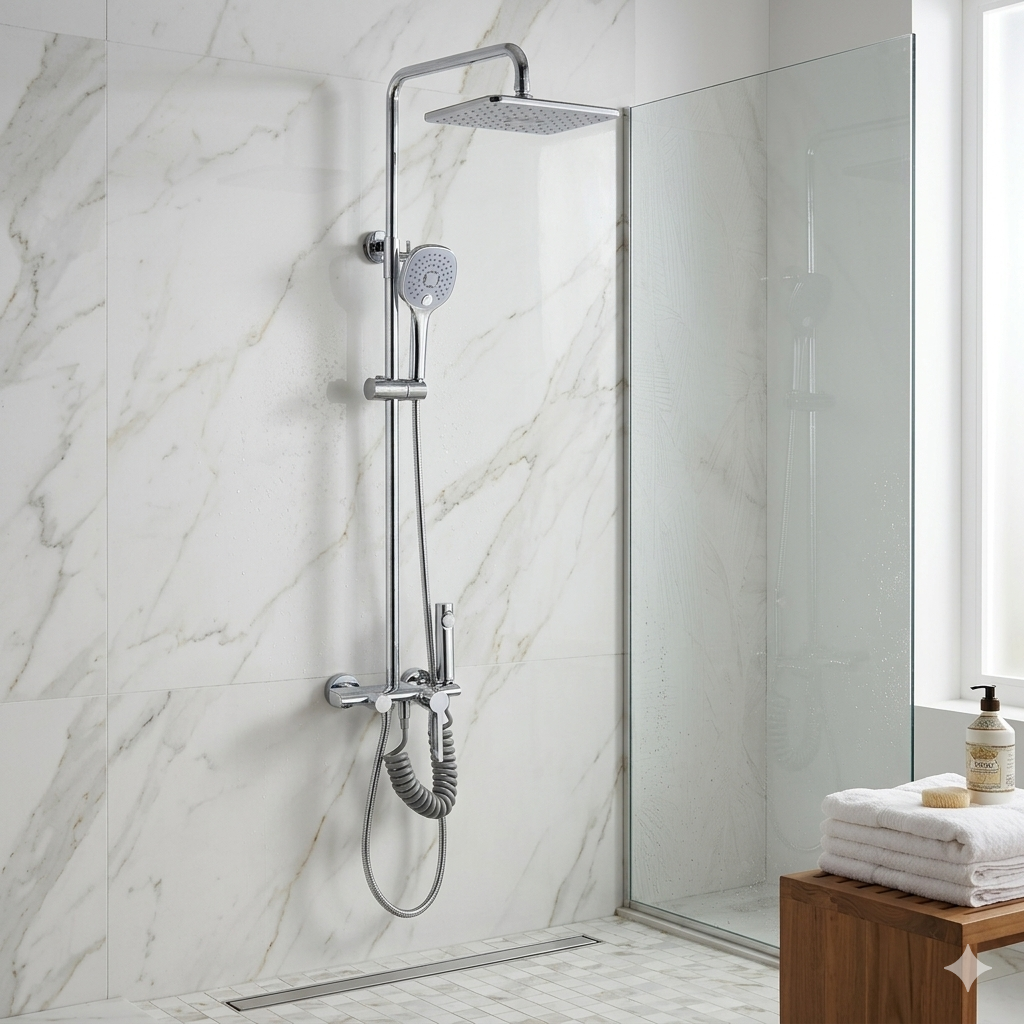 Bộ sen cây tắm đứng nóng lạnh TCARE TS- 122