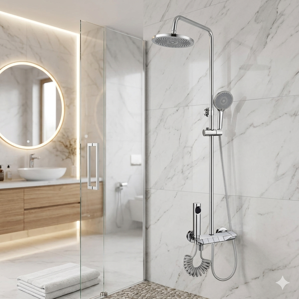 Bộ sen cây tắm đứng nóng lạnh TCARE TS- 155 PHÍM ĐÀN