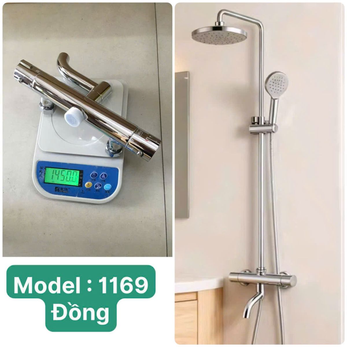 Bộ sen cây tắm đứng nóng lạnh TCARE TS- 1169