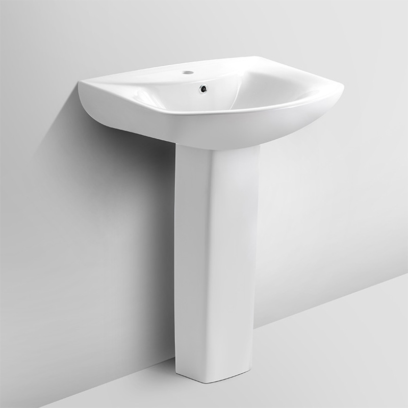 Chậu rửa mặt Lavabo treo tường ống liền sàn TC-003